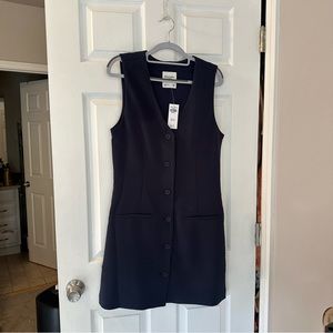 Abercrombie Navy Mara Vest Mini Dress, Size M Tall